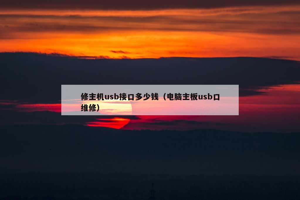 修主机usb接口多少钱（电脑主板usb口维修）