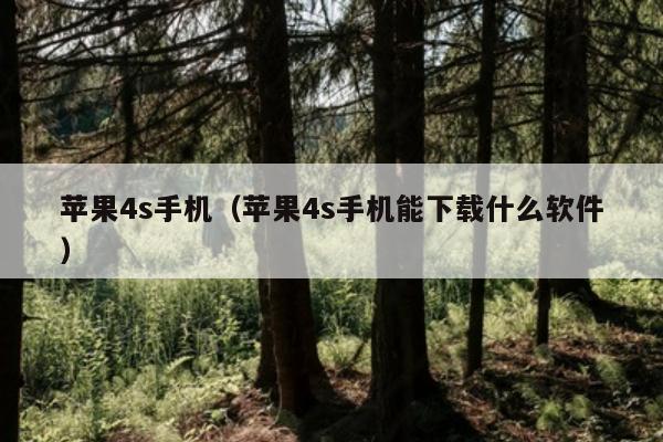 苹果4s手机（苹果4s手机能下载什么软件）