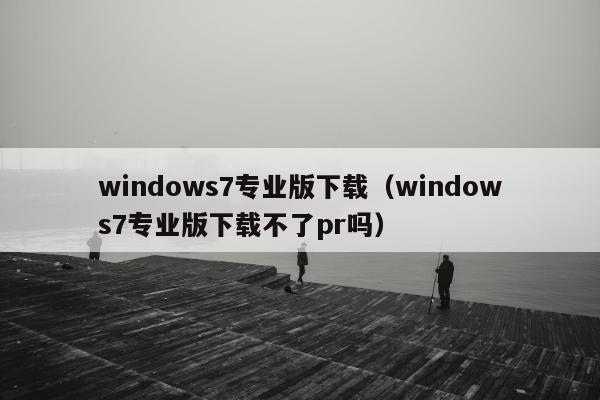 windows7专业版下载（windows7专业版下载不了pr吗）