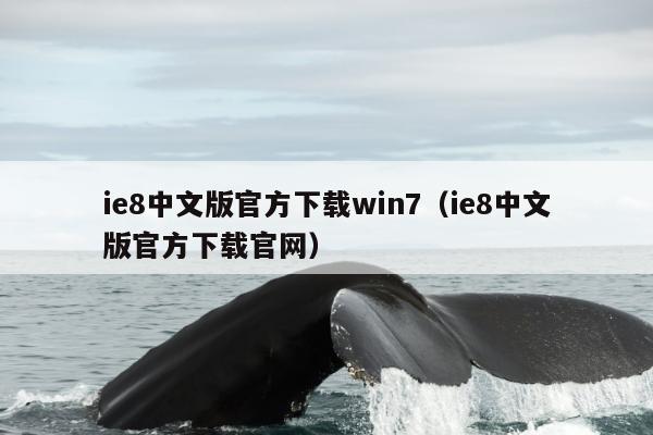 ie8中文版官方下载win7（ie8中文版官方下载官网）