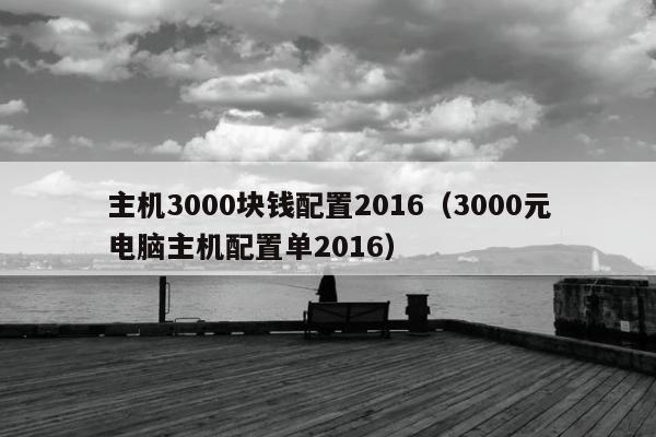 主机3000块钱配置2016（3000元电脑主机配置单2016）