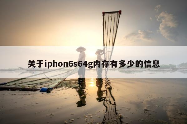 关于iphon6s64g内存有多少的信息