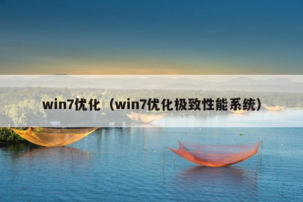 win7优化（win7优化极致性能系统）