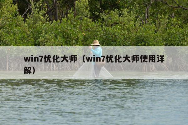 win7优化大师（win7优化大师使用详解）