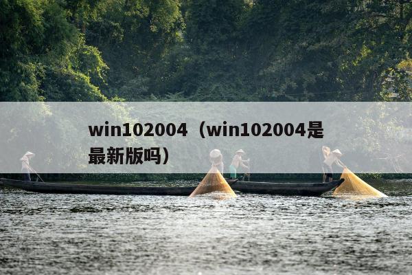 win102004（win102004是最新版吗）