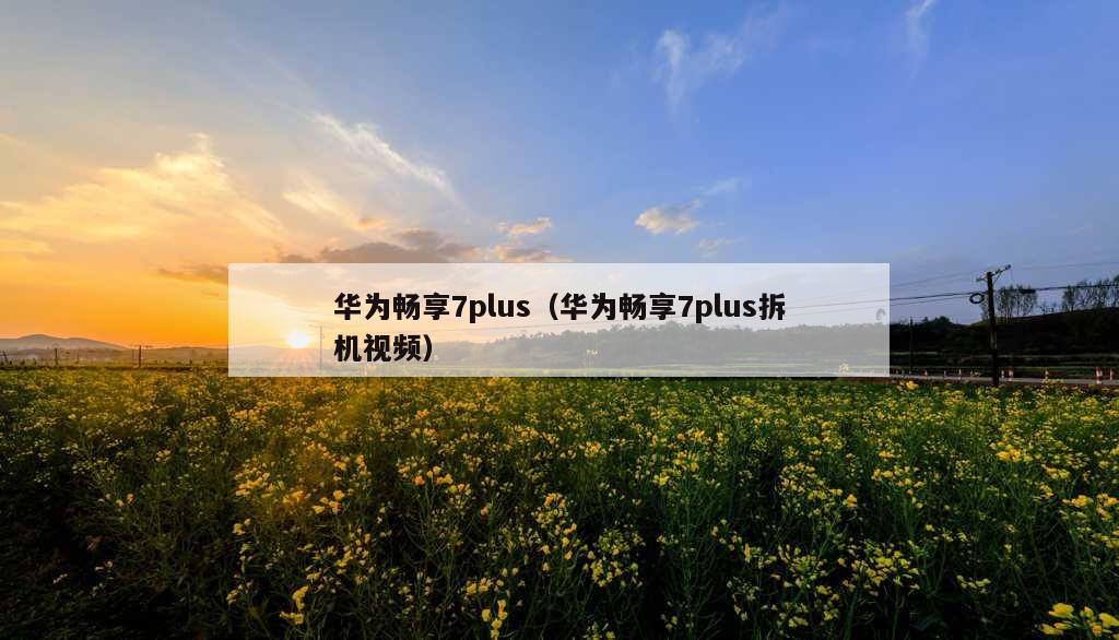 华为畅享7plus（华为畅享7plus拆机视频）