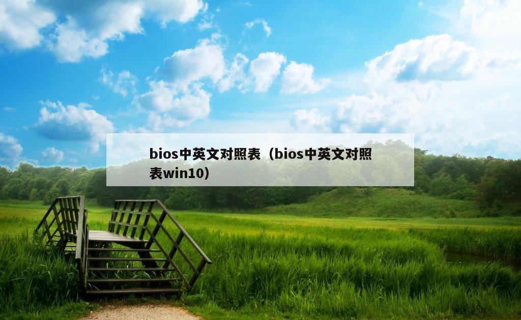 bios中英文对照表（bios中英文对照表win10）