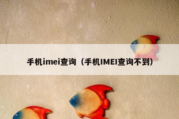 手机imei查询（手机IMEI查询不到）