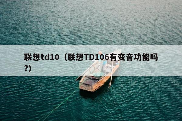 联想td10（联想TD106有变音功能吗?）