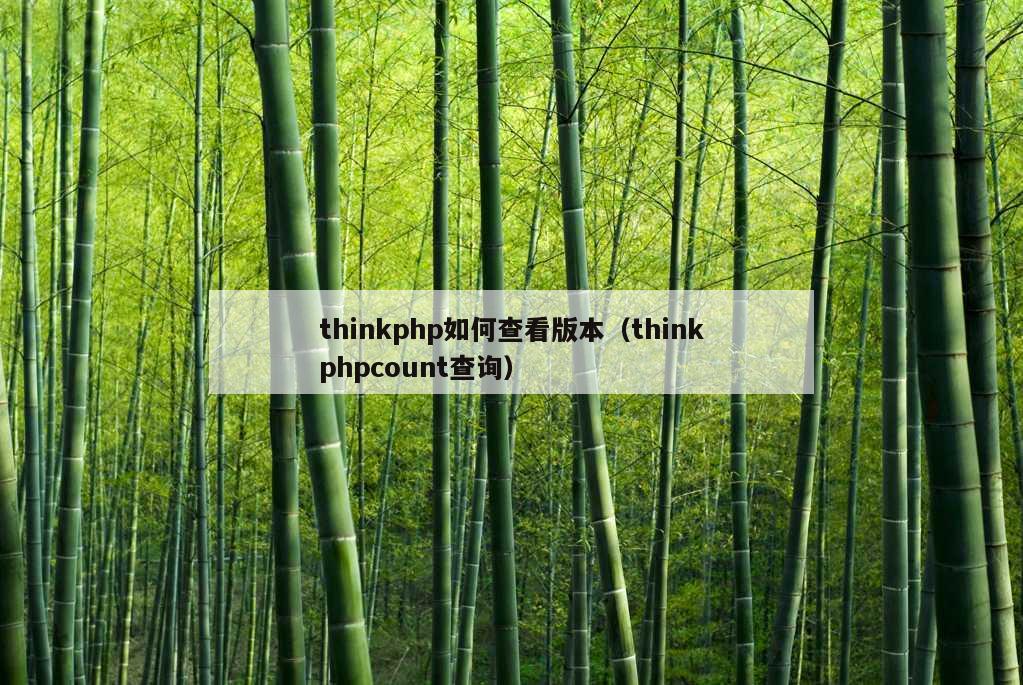 thinkphp如何查看版本（thinkphpcount查询）