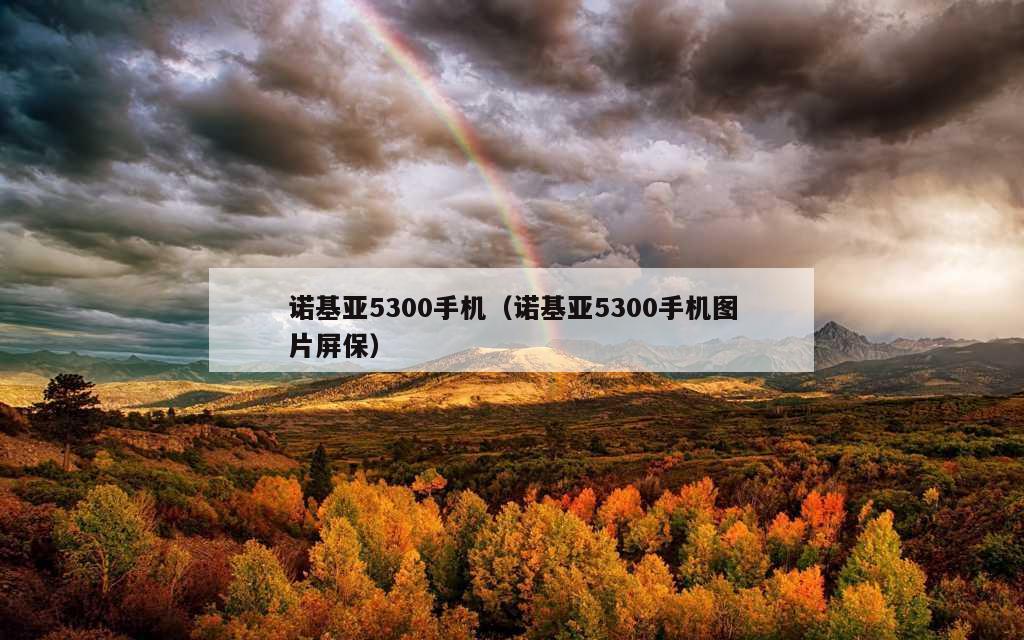 诺基亚5300手机（诺基亚5300手机图片屏保）