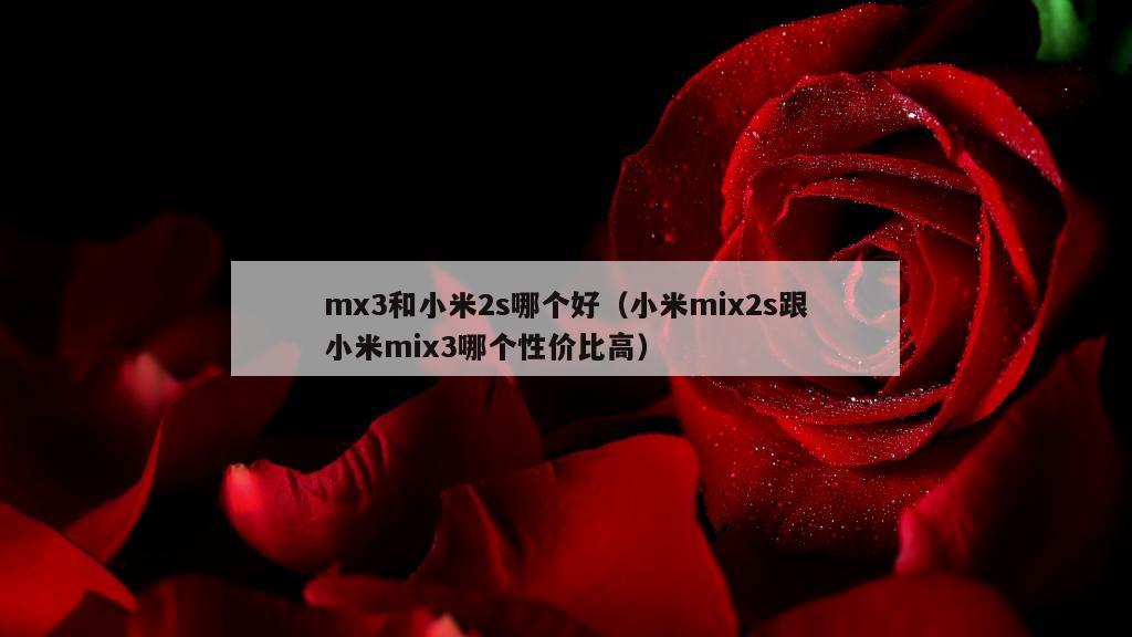 mx3和小米2s哪个好（小米mix2s跟小米mix3哪个性价比高）