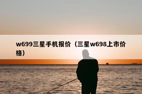 w699三星手机报价（三星w698上市价格）