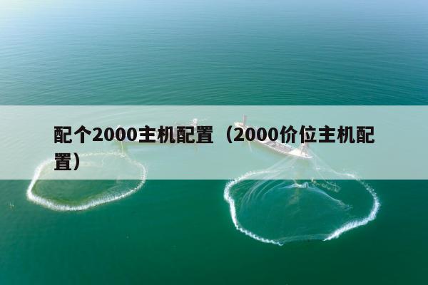 配个2000主机配置（2000价位主机配置）