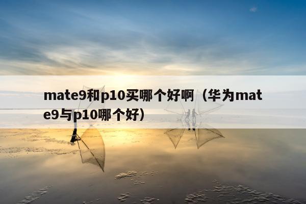 mate9和p10买哪个好啊（华为mate9与p10哪个好）