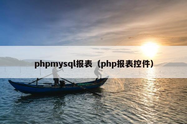 phpmysql报表（php报表控件）