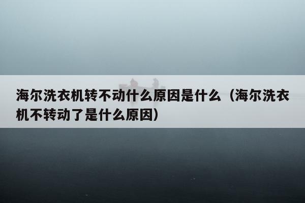 海尔洗衣机转不动什么原因是什么（海尔洗衣机不转动了是什么原因）