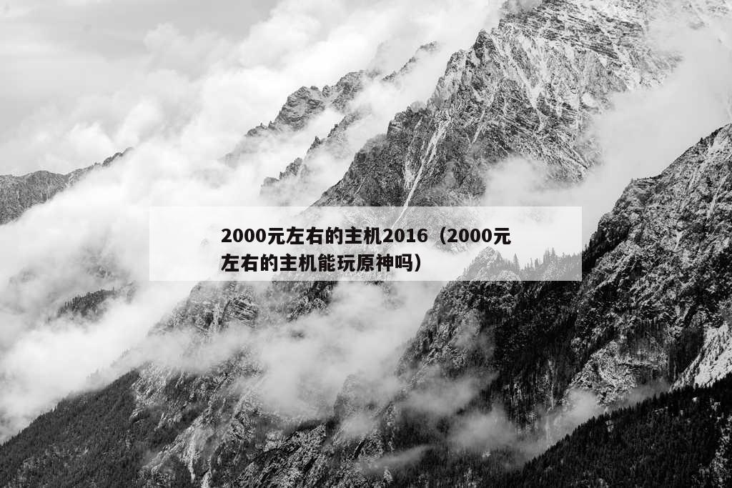 2000元左右的主机2016（2000元左右的主机能玩原神吗）