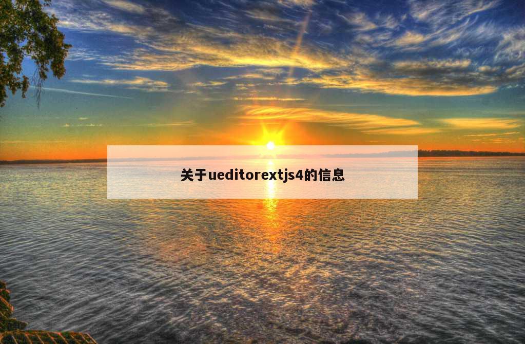 关于ueditorextjs4的信息