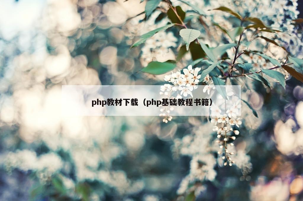 php教材下载（php基础教程书籍）