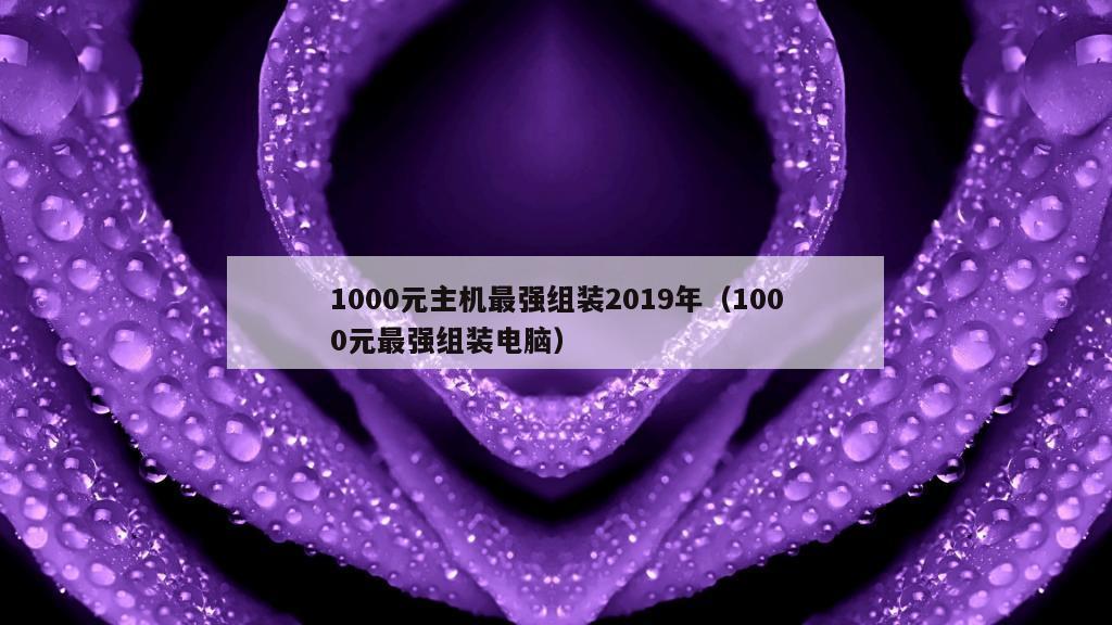 1000元主机最强组装2019年（1000元最强组装电脑）