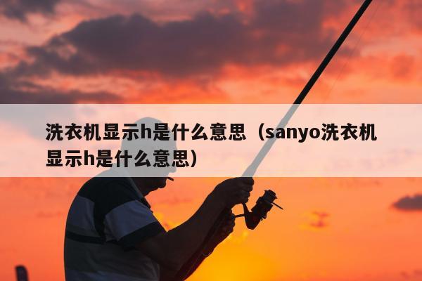 洗衣机显示h是什么意思（sanyo洗衣机显示h是什么意思）