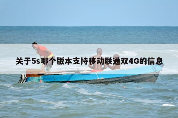 关于5s哪个版本支持移动联通双4G的信息