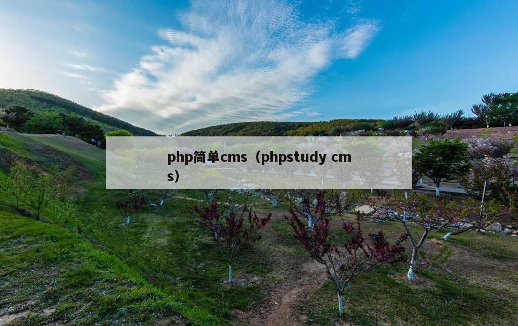 php简单cms（phpstudy cms）