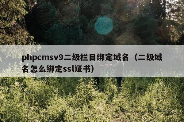 phpcmsv9二级栏目绑定域名（二级域名怎么绑定ssl证书）