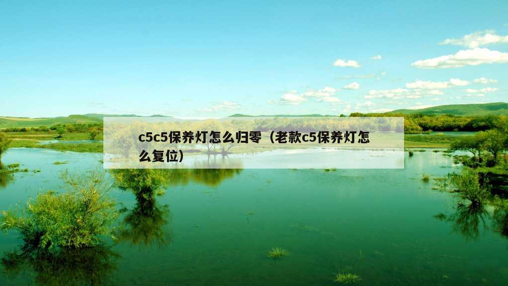 c5c5保养灯怎么归零（老款c5保养灯怎么复位）