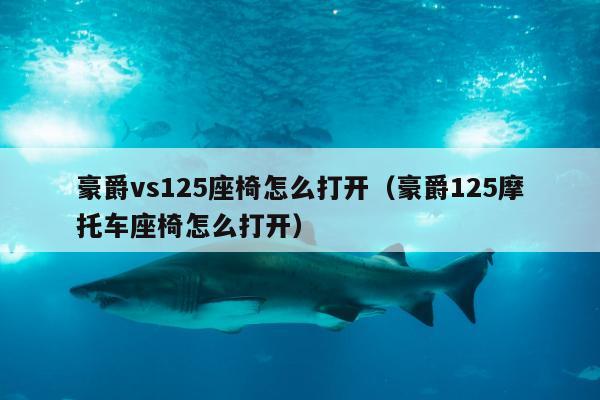 豪爵vs125座椅怎么打开（豪爵125摩托车座椅怎么打开）