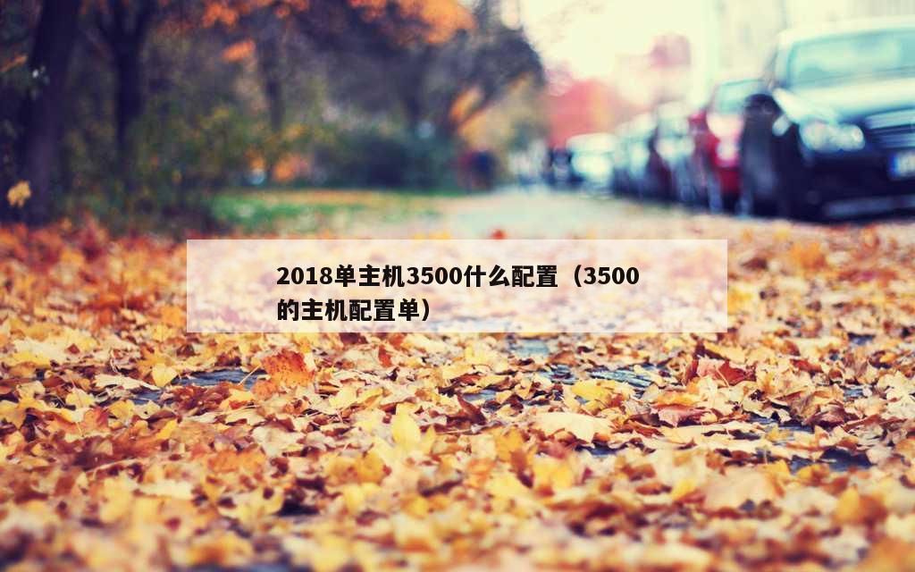 2018单主机3500什么配置（3500的主机配置单）