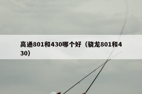 高通801和430哪个好（骁龙801和430）