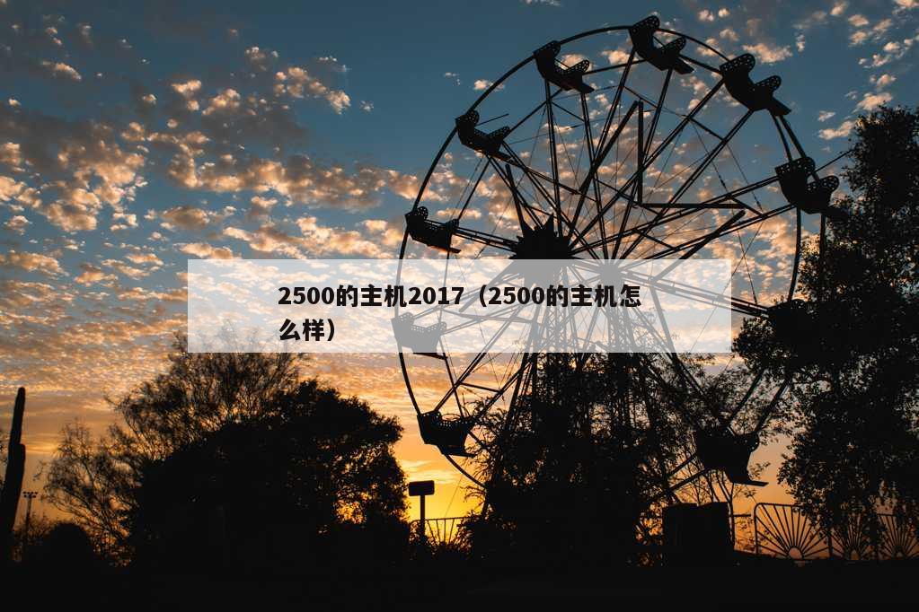 2500的主机2017（2500的主机怎么样）