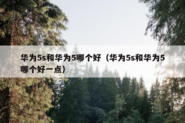 华为5s和华为5哪个好（华为5s和华为5哪个好一点）