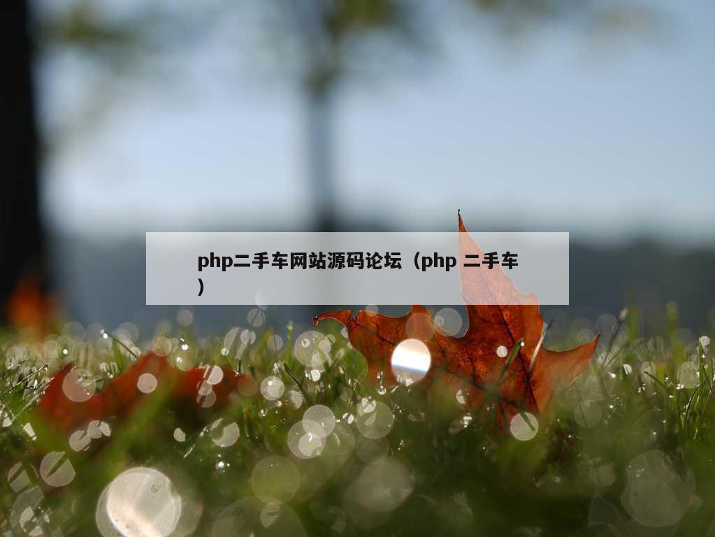 php二手车网站源码论坛（php 二手车）