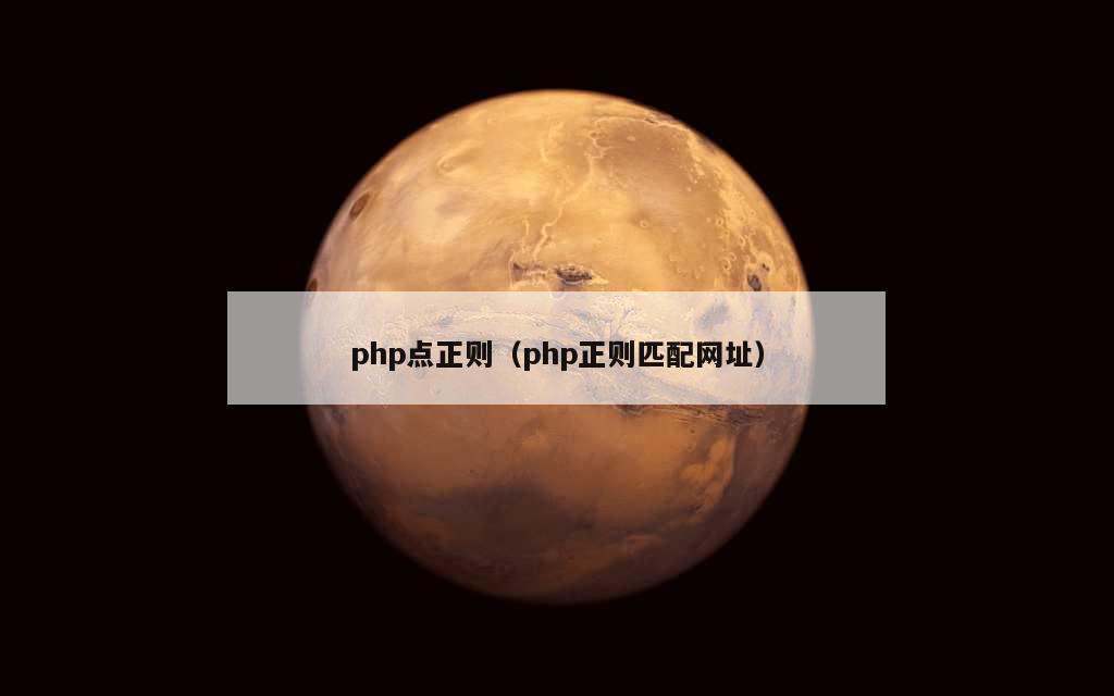 php点正则（php正则匹配网址）