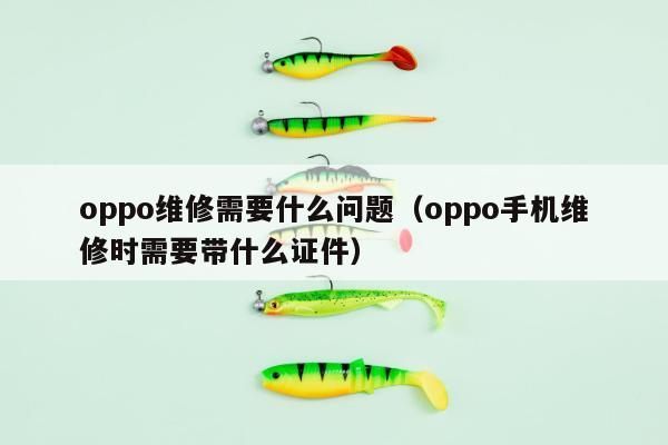 oppo维修需要什么问题（oppo手机维修时需要带什么证件）