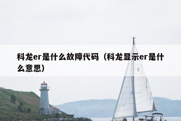 科龙er是什么故障代码（科龙显示er是什么意思）