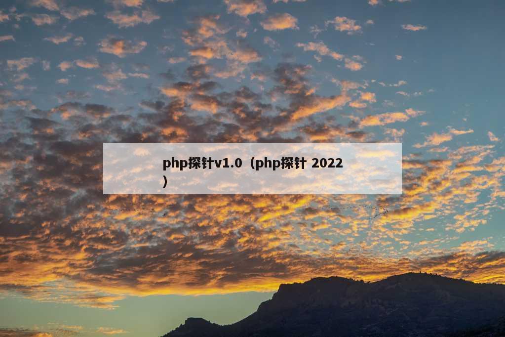 php探针v1.0（php探针 2022）