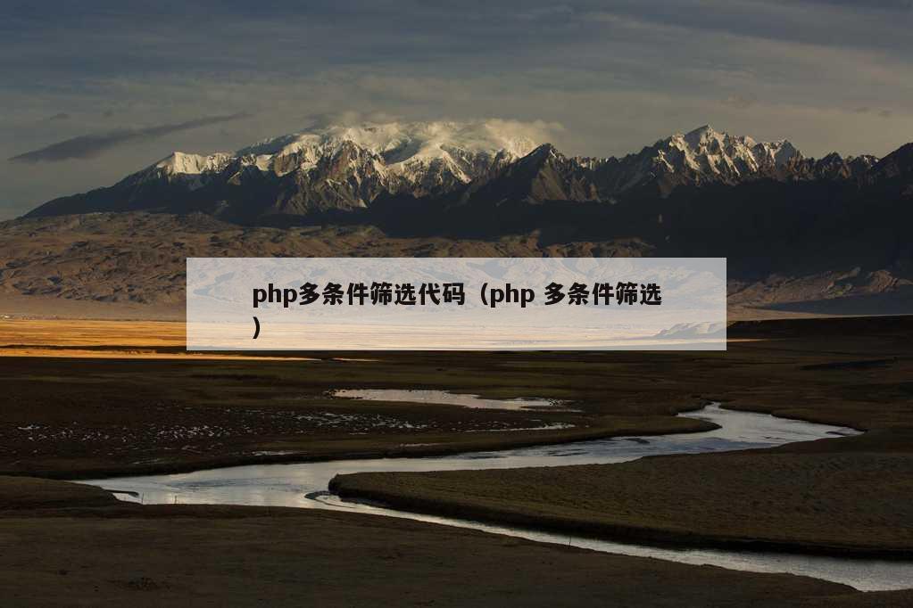 php多条件筛选代码（php 多条件筛选）