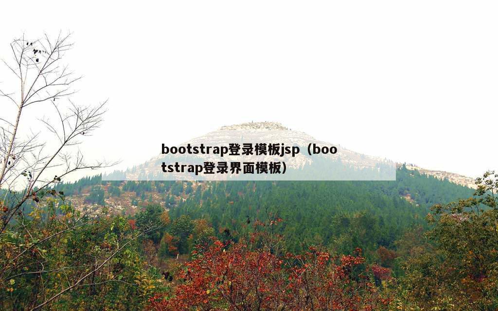 bootstrap登录模板jsp（bootstrap登录界面模板）