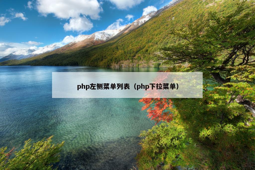 php左侧菜单列表（php下拉菜单）