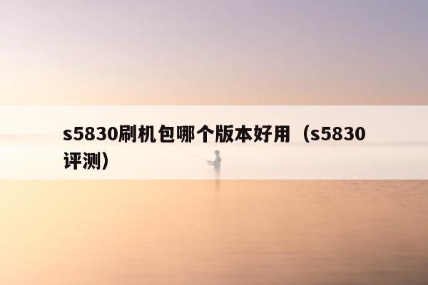 s5830刷机包哪个版本好用（s5830评测）