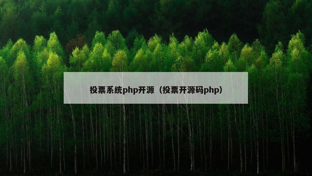 投票系统php开源（投票开源码php）