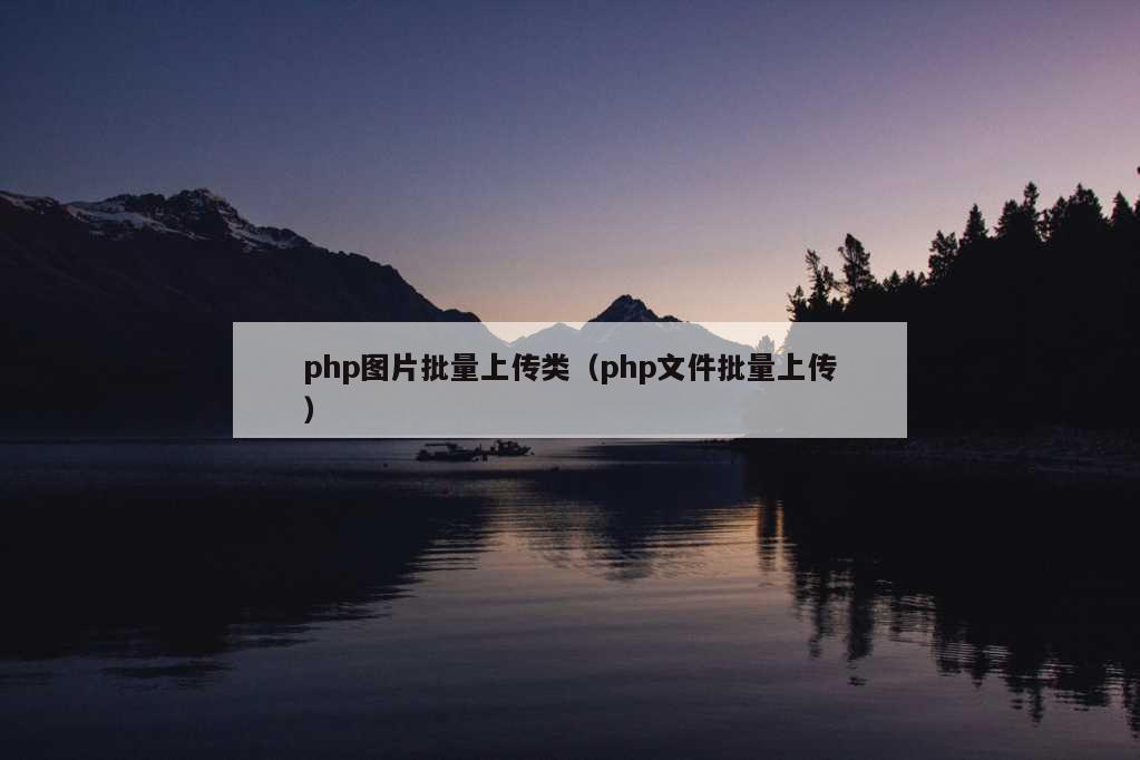 php图片批量上传类（php文件批量上传）