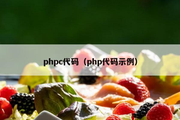 phpc代码（php代码示例）