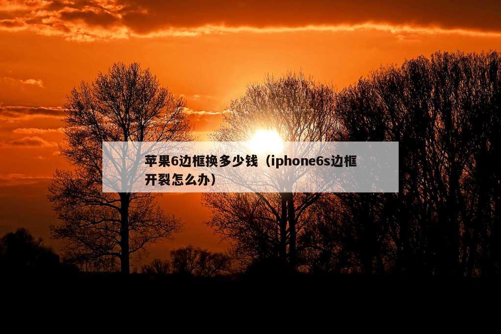 苹果6边框换多少钱（iphone6s边框开裂怎么办）