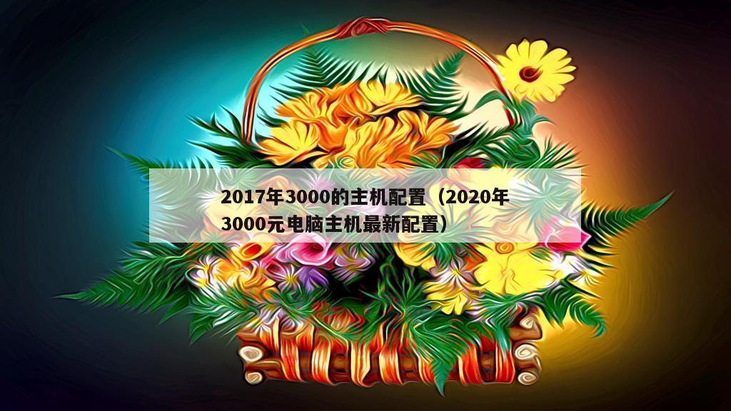 2017年3000的主机配置（2020年3000元电脑主机最新配置）