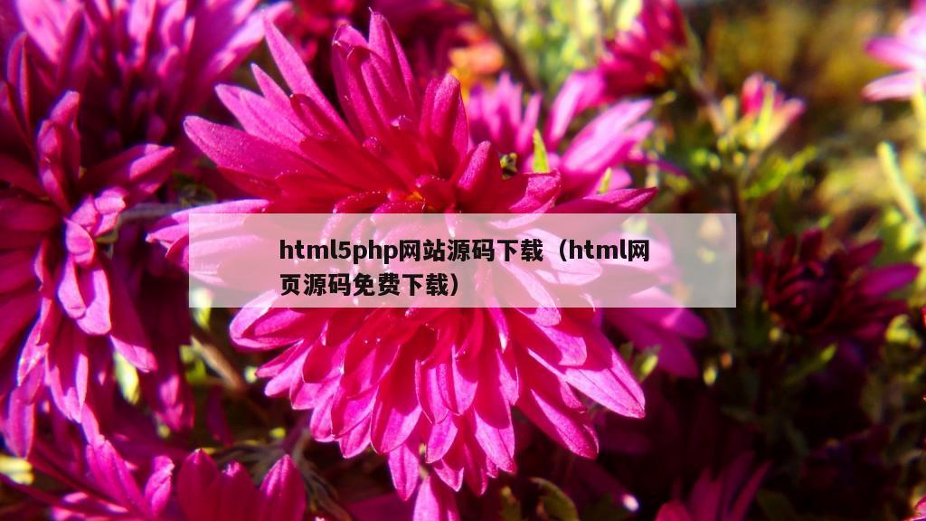 html5php网站源码下载（html网页源码免费下载）